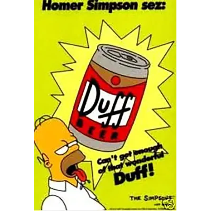 Carte postale Simpsons - Duff
