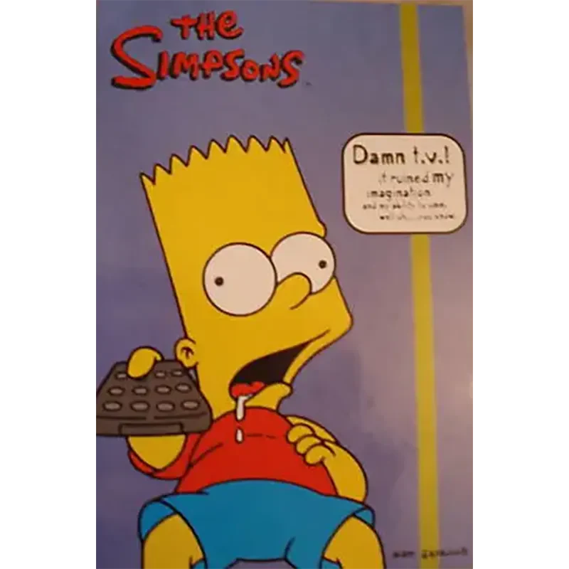 Carte postale Simpsons - Damn TV !