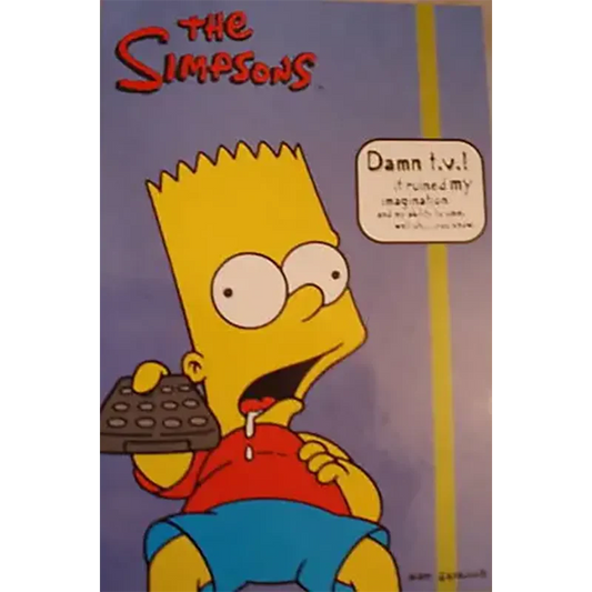 Postcard Simpsons - Damn TV !