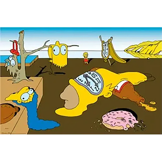 Postcard Simpsons - Dali