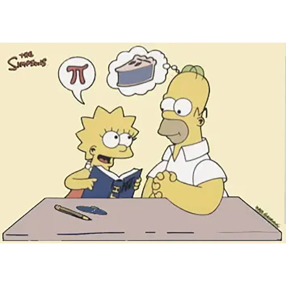 Postcard Simpsons - Pi