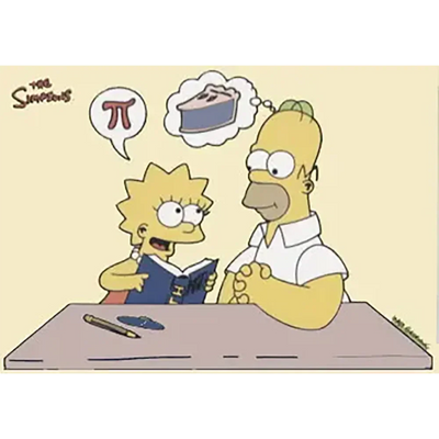 Carte postale Simpsons - Pi