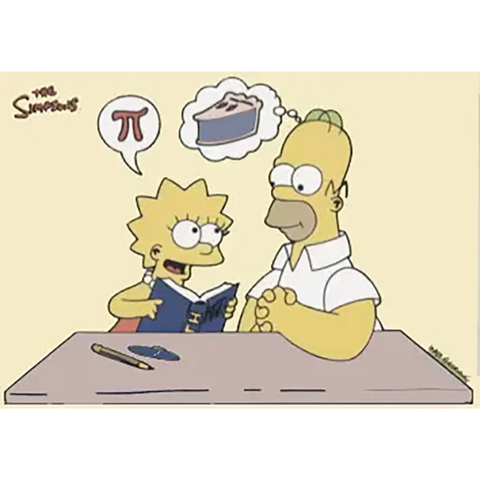 Postcard Simpsons - Pi