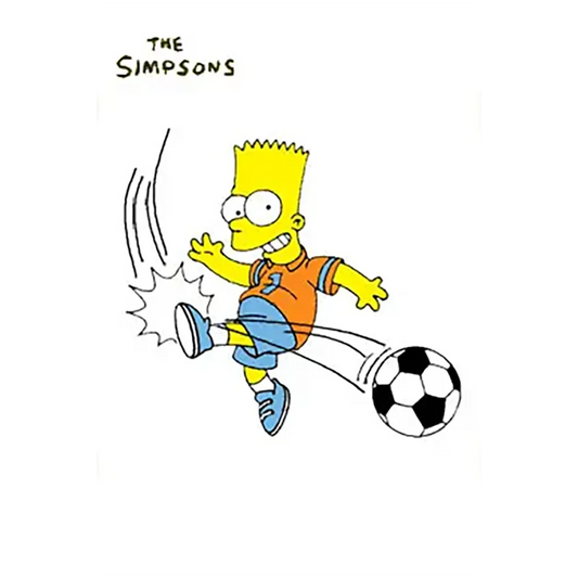 Postcard Simpsons - Bart football