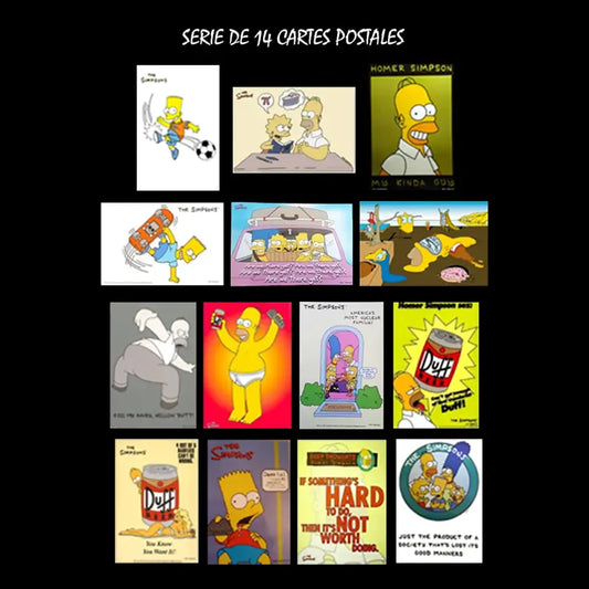 Postcard Simpsons (série de 14 modèles)