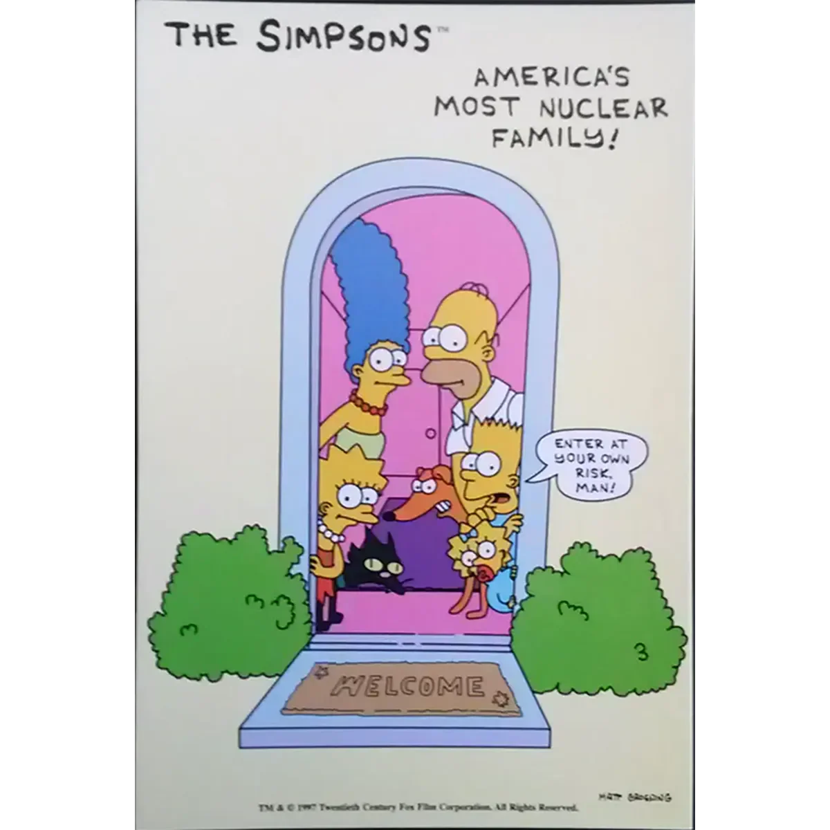 Carte postale Simpsons - America's most nuclear family