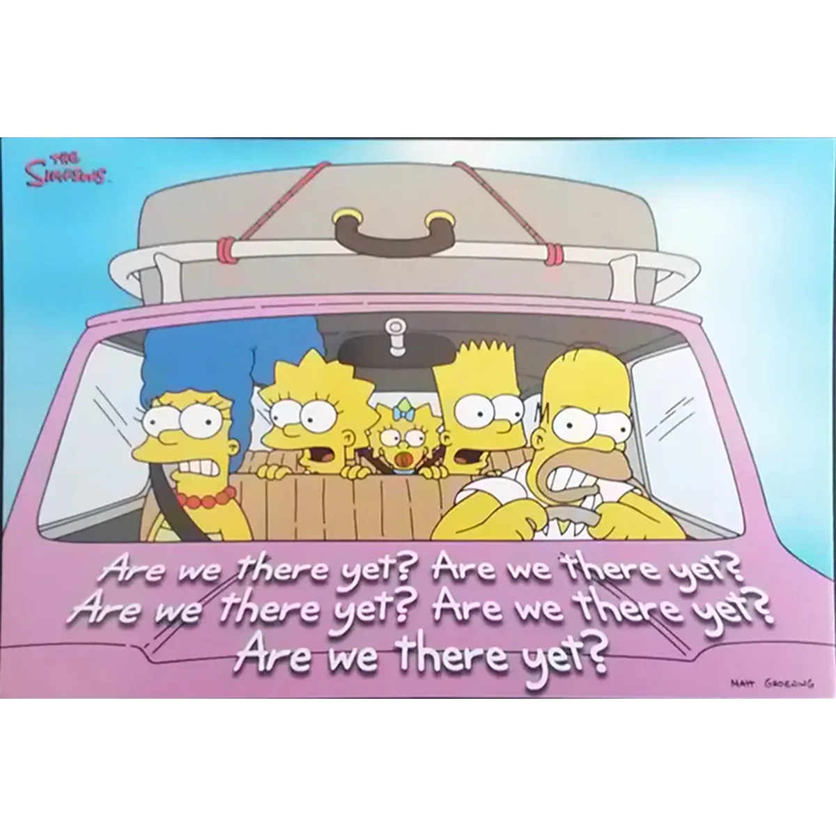 Postcard Simpsons - Are we there yet ?