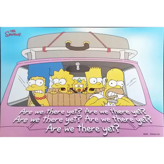 Postcard Simpsons - Are we there yet ?