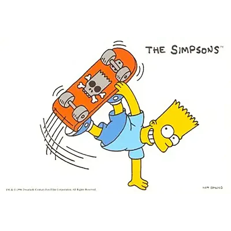 Carte postale Simpsons - Bart skate