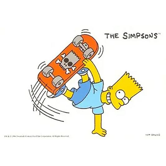 Postcard Simpsons - Bart skate