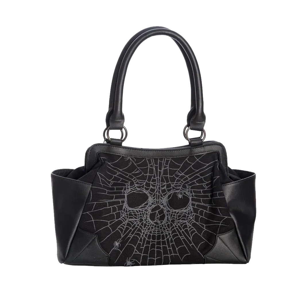 Sac Illusionary Banned Alternative – face avant motif toile d’araignée crâne