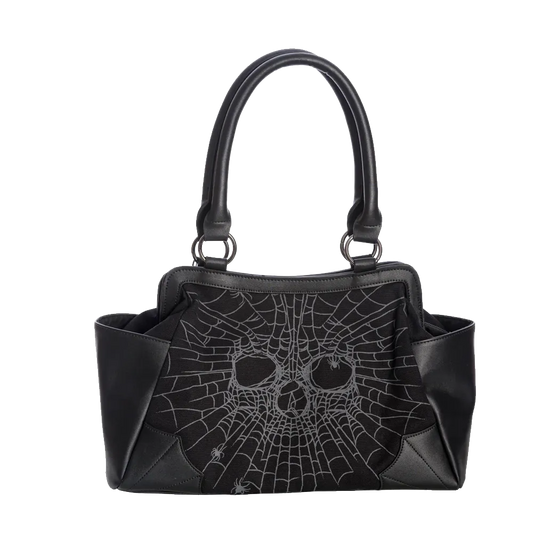Sac Illusionary Banned Alternative – face avant motif toile d’araignée crâne