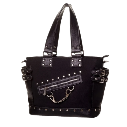 Sac Hellbound Banned Alternative – face avant style bondage avec rivets et menotte