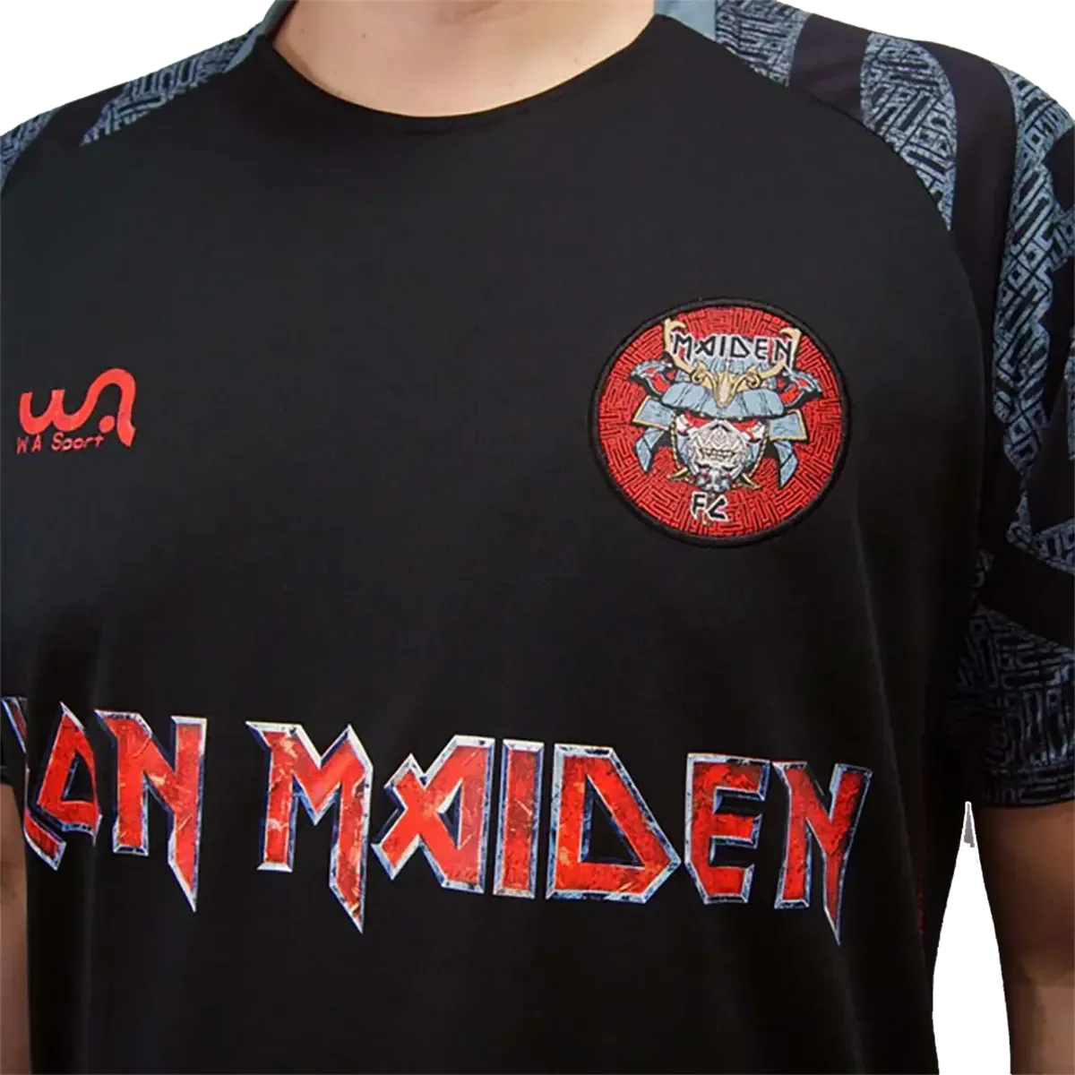 Official Iron Maiden Football Shirt - Senjutsu (close-up)