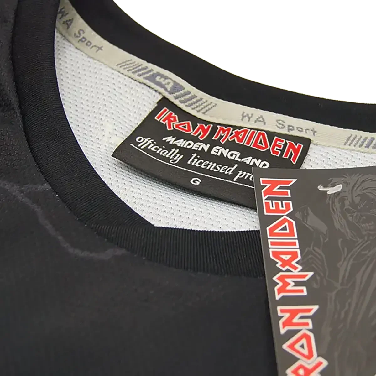 Official Iron Maiden Football Shirt - Fear of the Dark (collar)