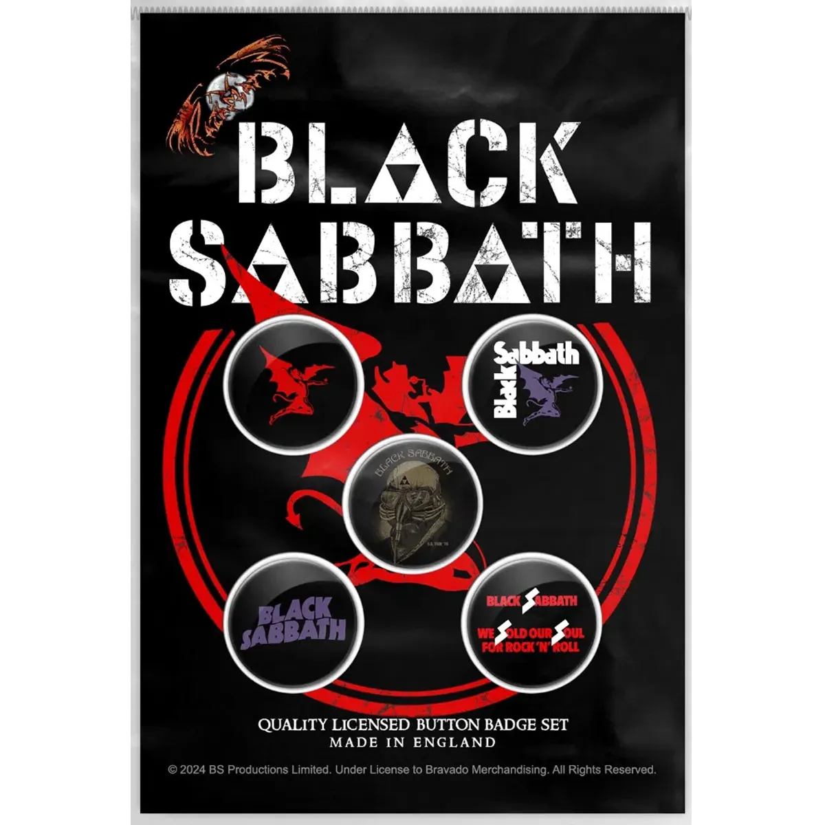 Badge Black Sabbath (pack de 5)