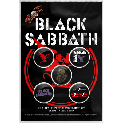 Badge Black Sabbath (pack de 5)