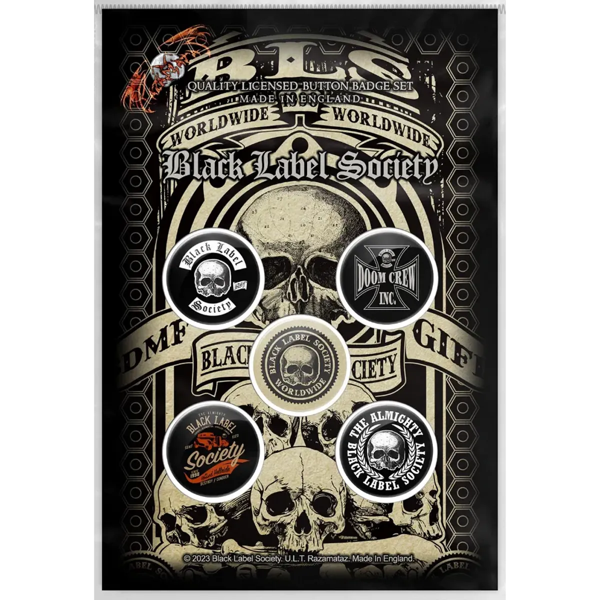 Badge Black Label Society (pack de 5)
