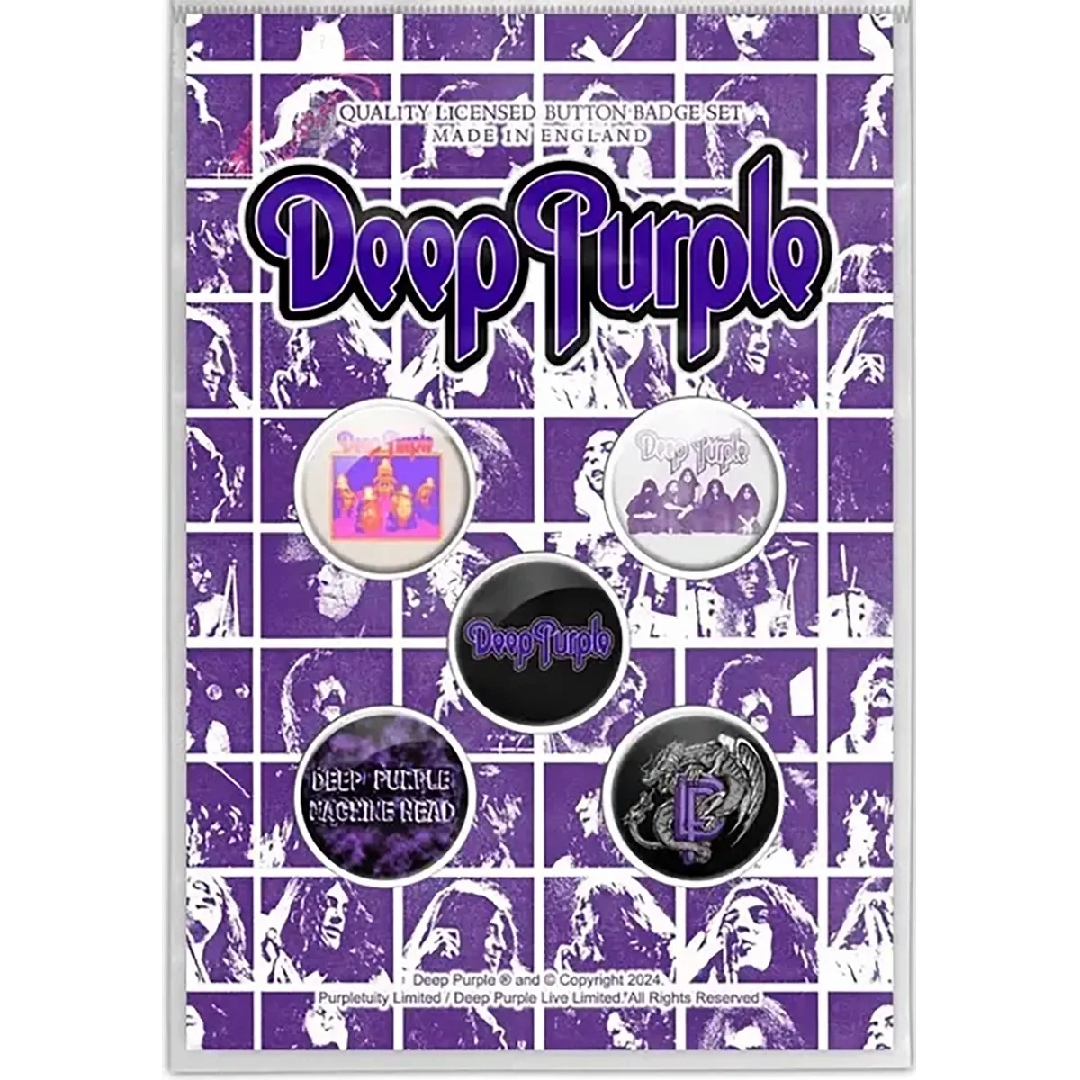 Badge Deep Purple (set of 5)