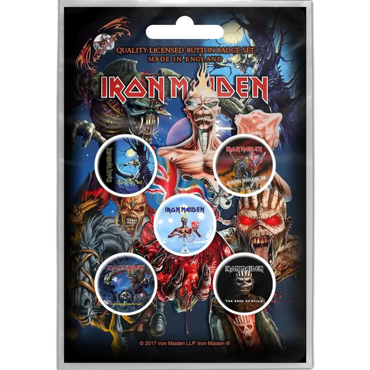Badge Iron Maiden (pack de 5) [Seventh]