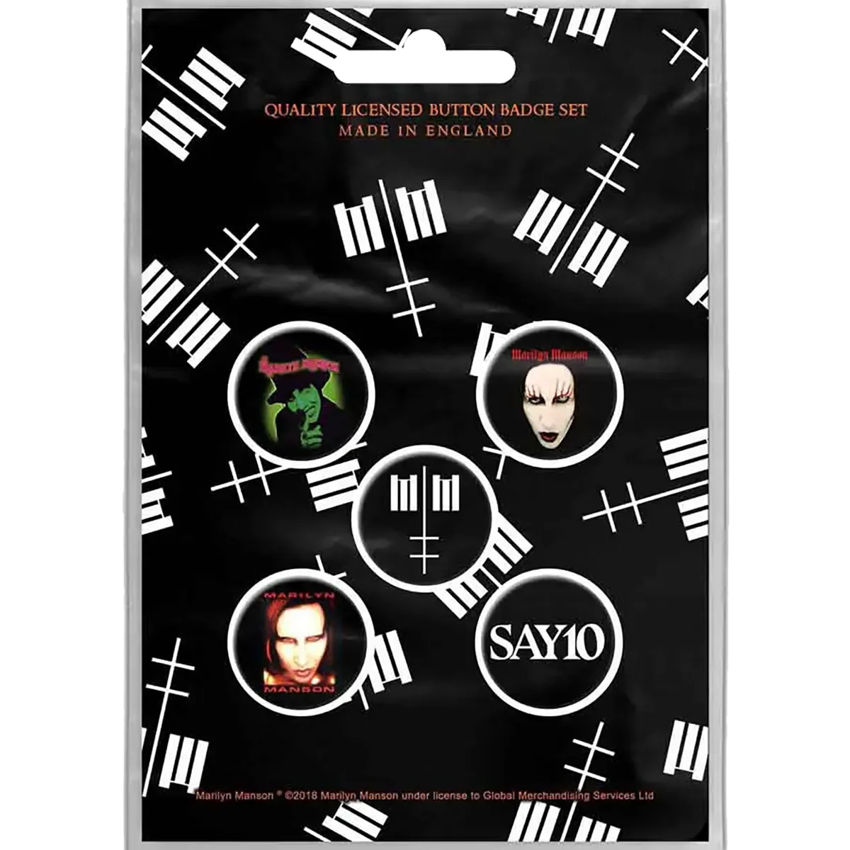 Badge Marilyn Manson (pack de 5)