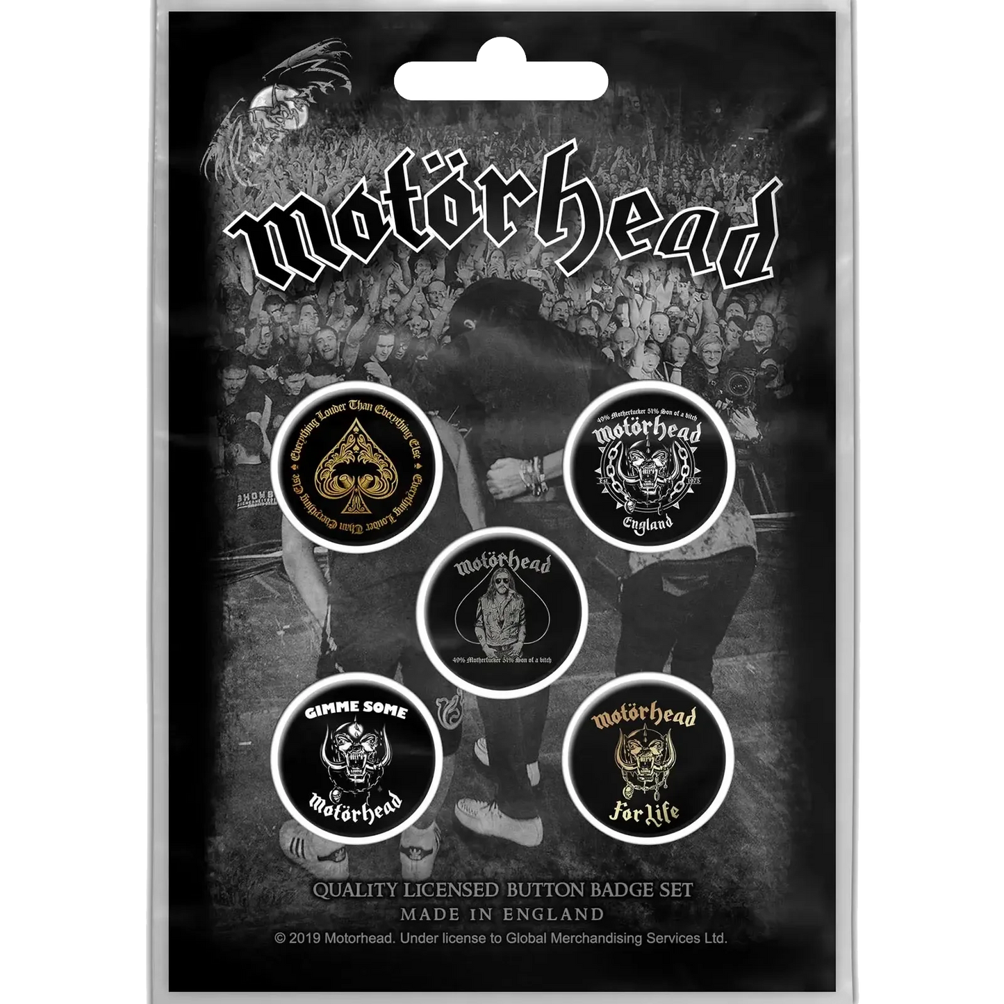 Badge Motorhead (pack de 5) [Lemmy]