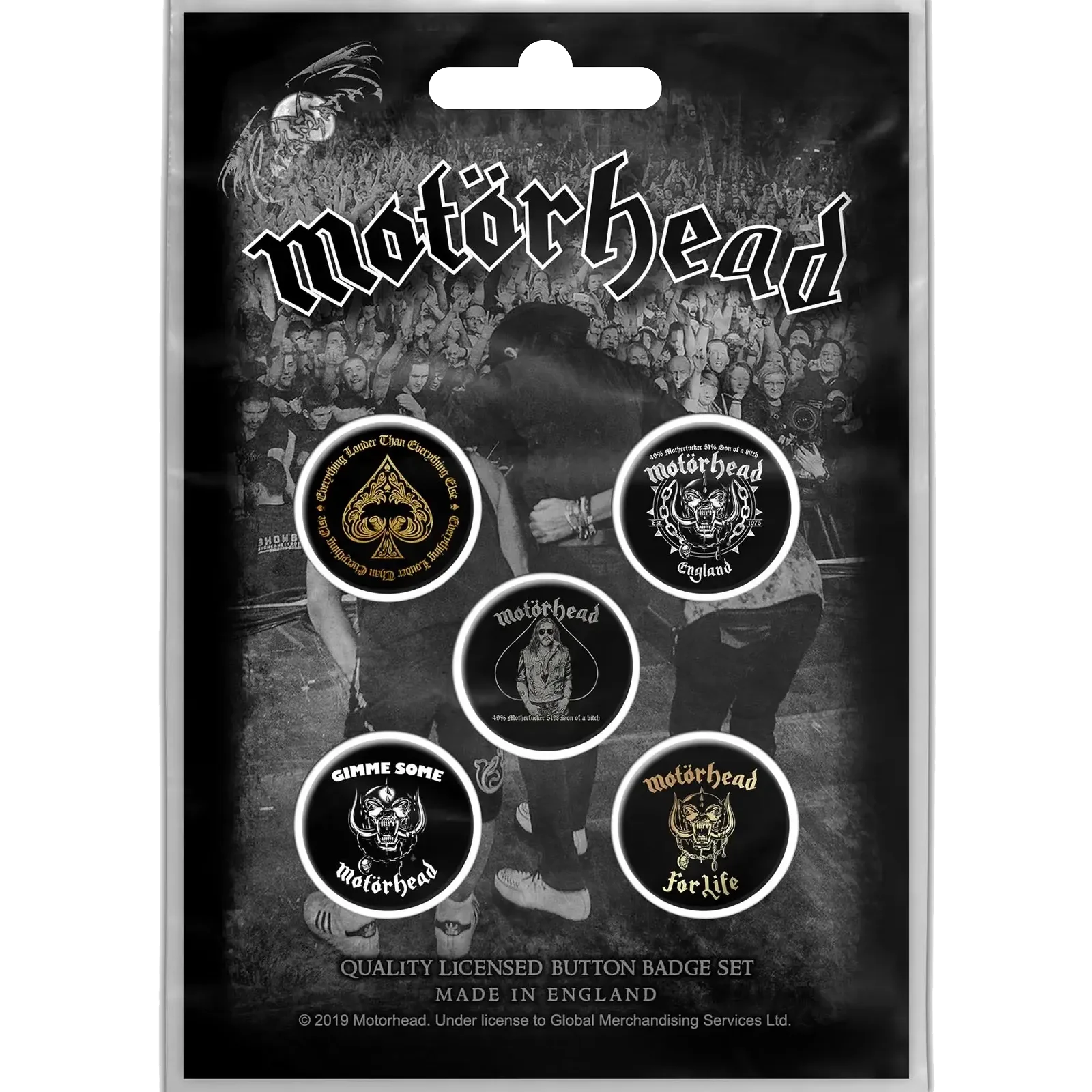 Badge Motorhead (pack de 5) [Lemmy]