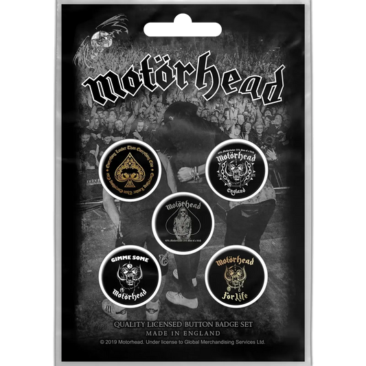 Badge Motorhead (set of 5) [Lemmy]