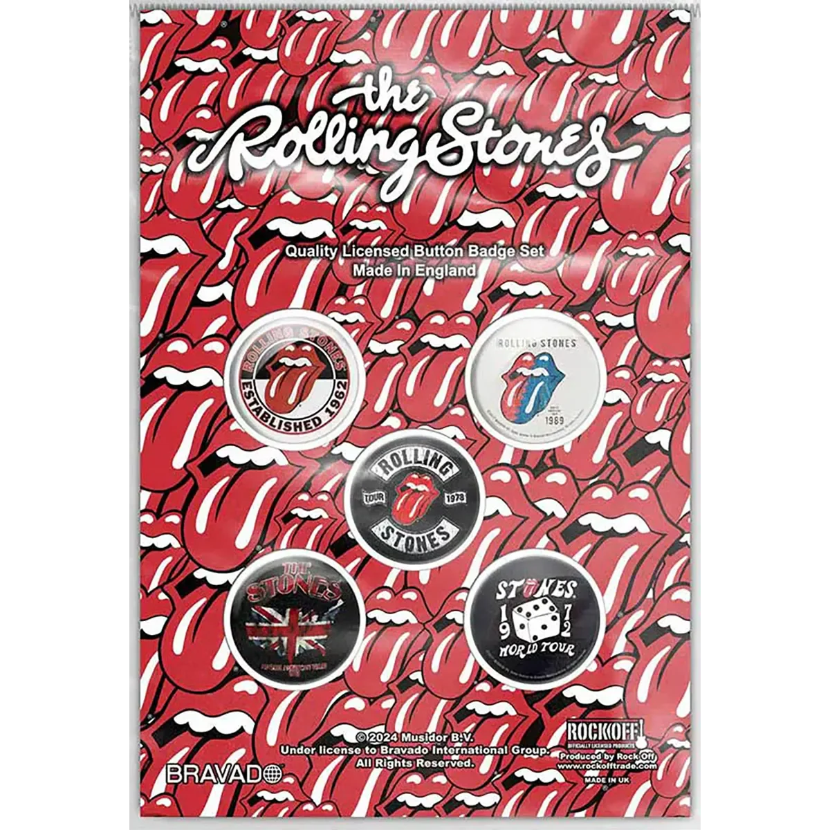 Badge Roling Stones (set of 5) [Tours]