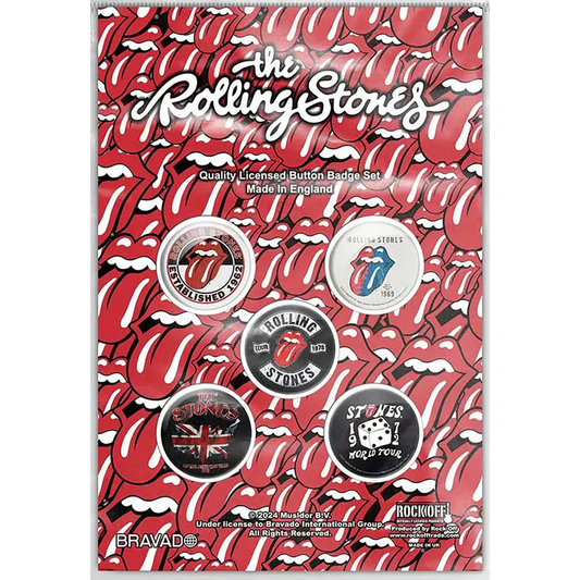 Badge Roling Stones (pack de 5) [Tours]