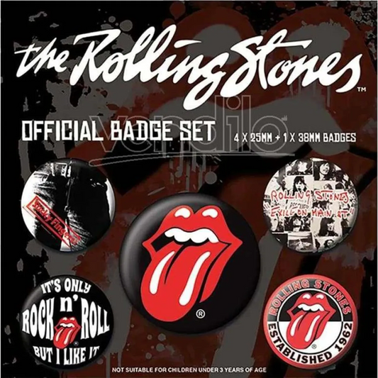 Badge Rolling Stones (pack de 5) [Sticky]