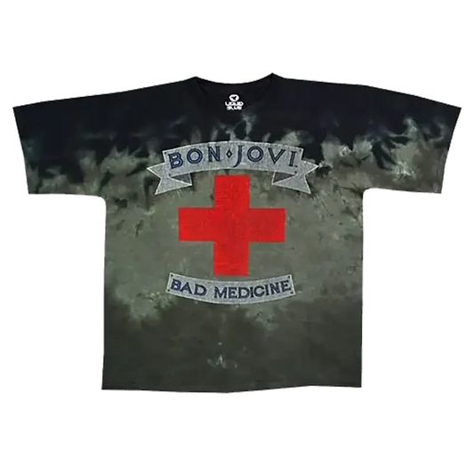 T-shirt Bon Jovi - Bad Medecine [tie dye Liquid Blue]