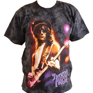 T-shirt Led Zeppelin - Jimmy Page [tie dye Liquid Blue]