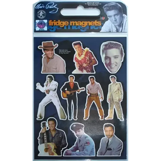 Planche de 10 magnets Elvis Presley