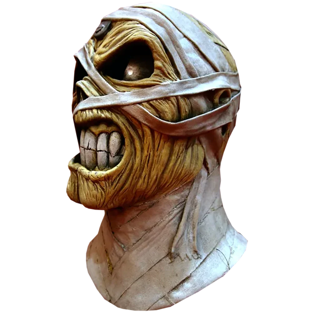 Official Iron Maiden Latex Mask - Powerslave [Mummy] (left profile)
