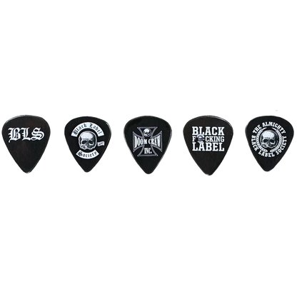 Ensemble de médiators Black Label Society assortis, décorés de visuels divers