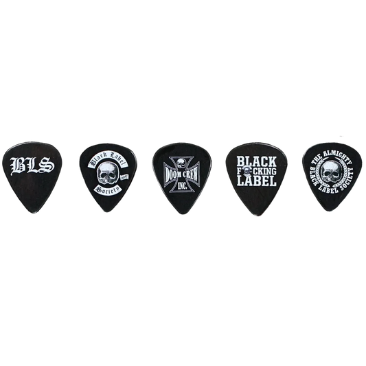 Ensemble de médiators Black Label Society assortis, décorés de visuels divers