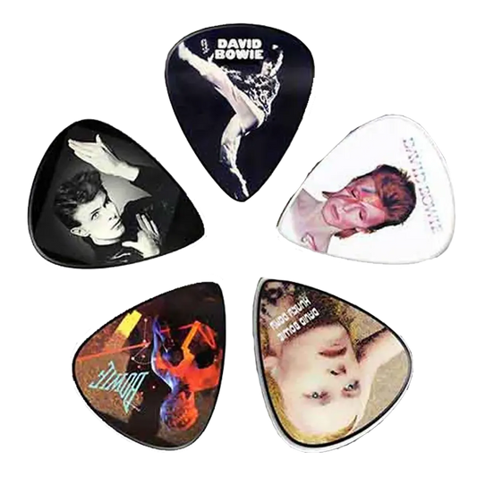 Ensemble de médiators David Bowie assortis, décorés de visuels divers