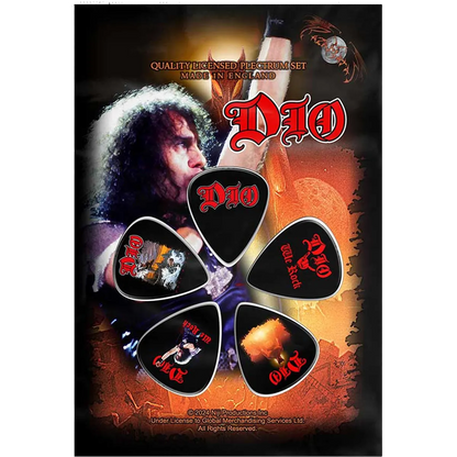 Set officiel de médiators Dio présenté sur carte blister