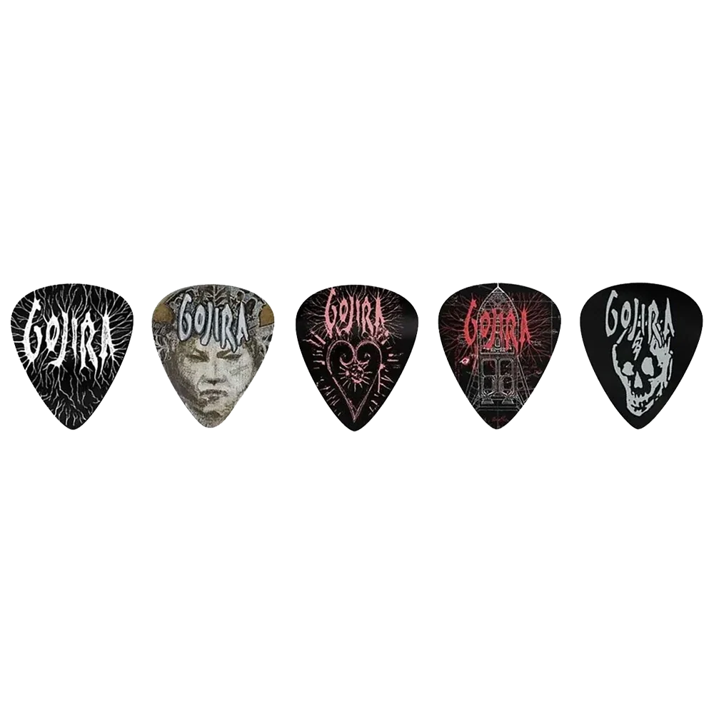 Ensemble de médiators Gojira assortis, décorés de visuels divers