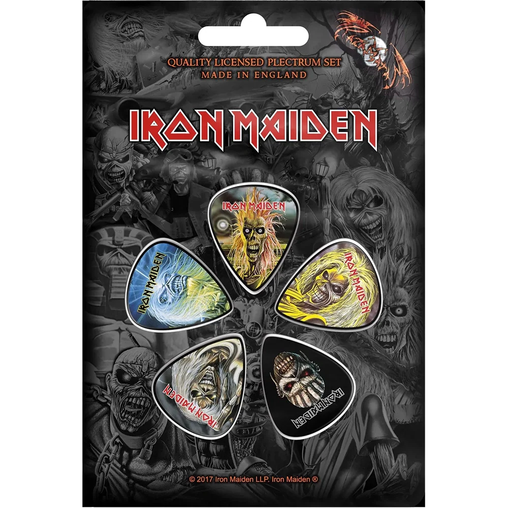 Official Iron Maiden Book of Souls Pick Set on Blister Card