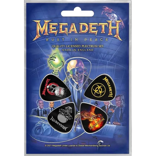 Official Megadeth Pick Set on Blister Card