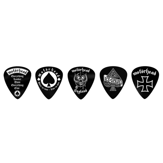 Ensemble de médiators Motorhead assortis, décorés de visuels divers England