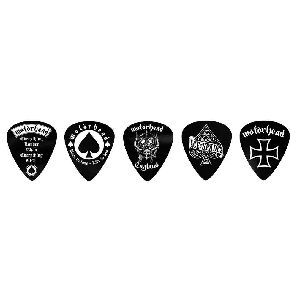 Ensemble de médiators Motorhead assortis, décorés de visuels divers England