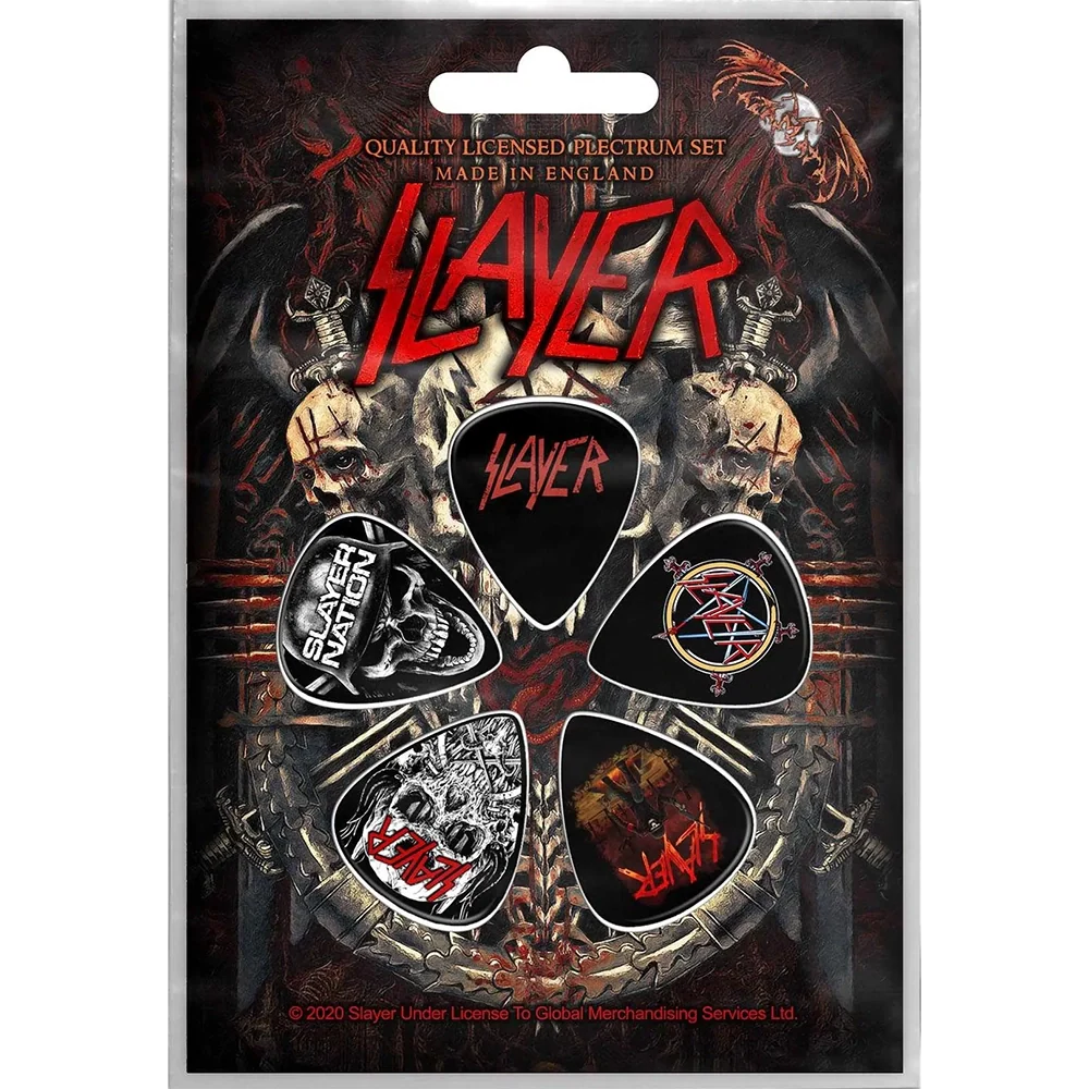Slayer guitar pick set on blister card 