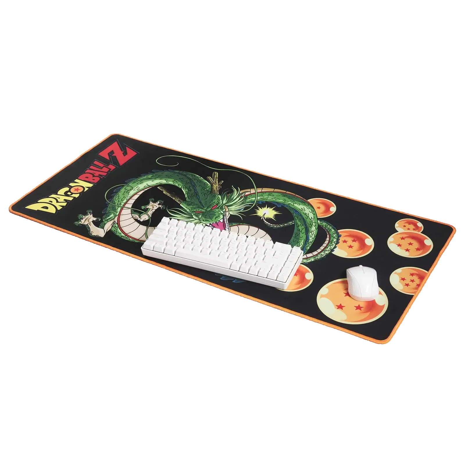 Mouse pad XXL Dragon Ball Z avec clavier blanc et souris