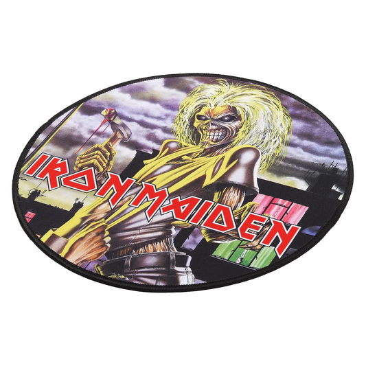 Tapis de souris rond Iron Maiden Killers vue inclinée