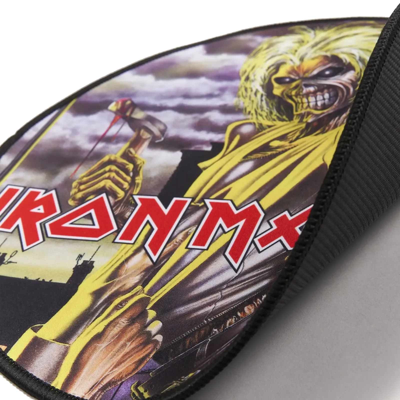 Tapis de souris Iron Maiden Killers détail bords cousus