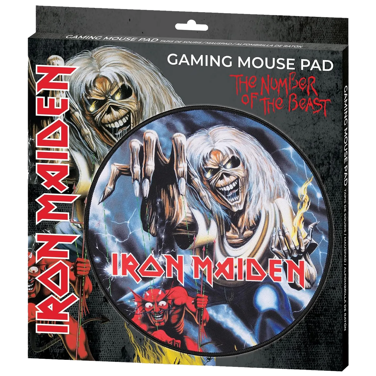 Tapis de souris Iron Maiden Number of the Beast dans son emballage