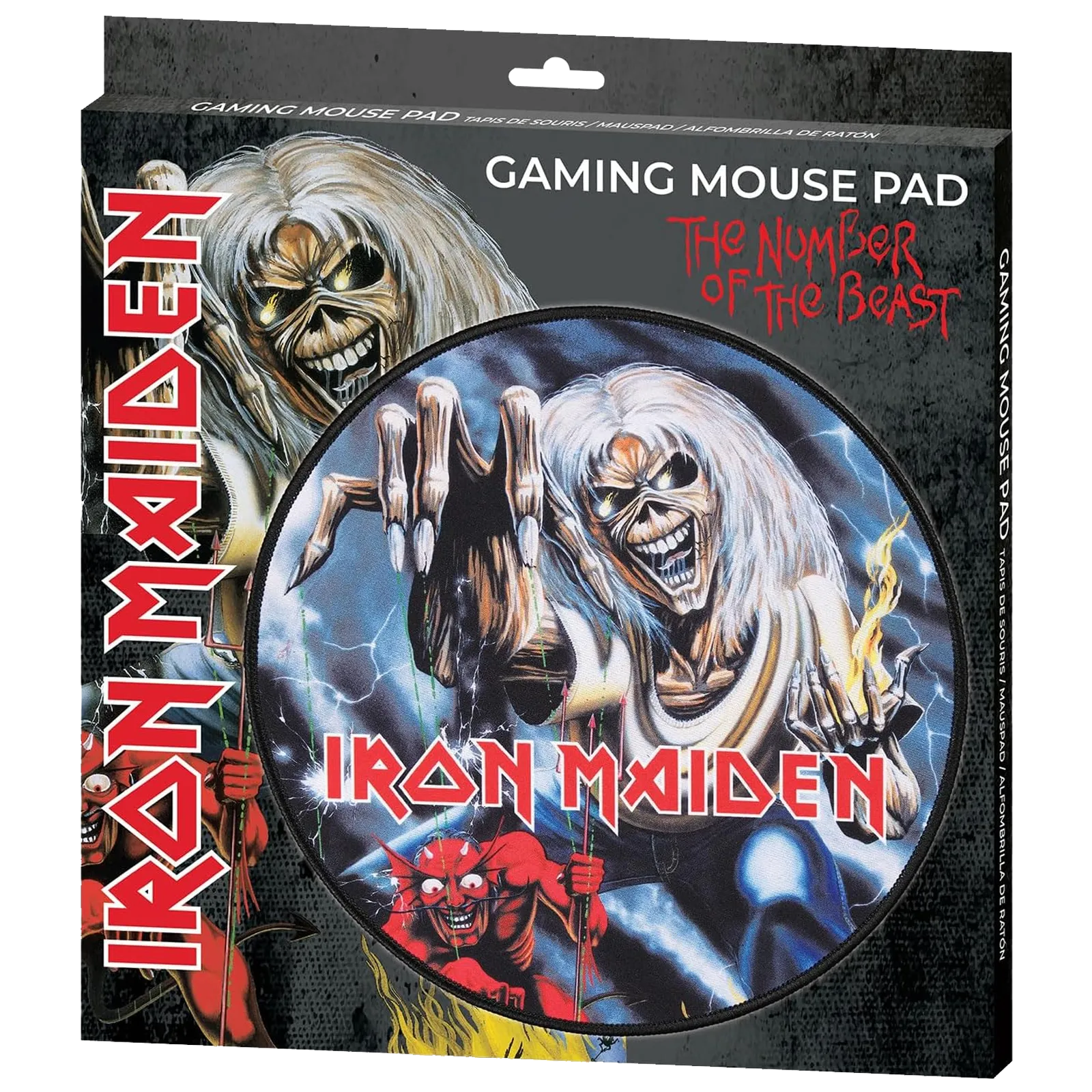 Tapis de souris Iron Maiden Number of the Beast dans son emballage